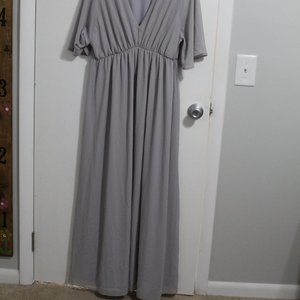 Grey Floor Length Dress